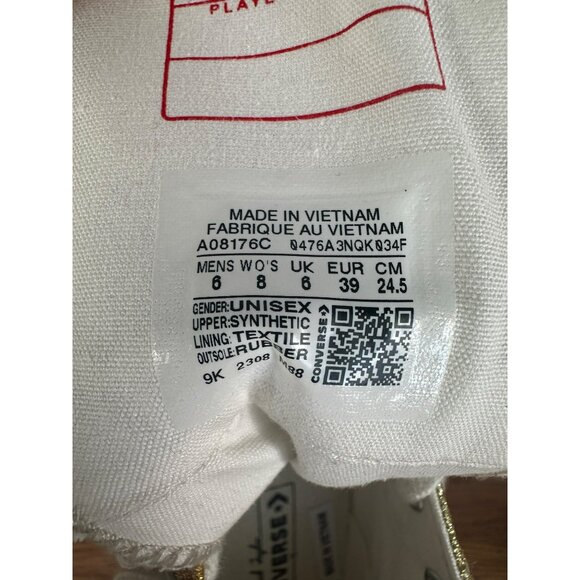 ⭐Converse Chuck 70 Plus Glitter Hi Size 6 Men's Shoes Sneakers Gold A08176C⭐ - Picture 9 of 10